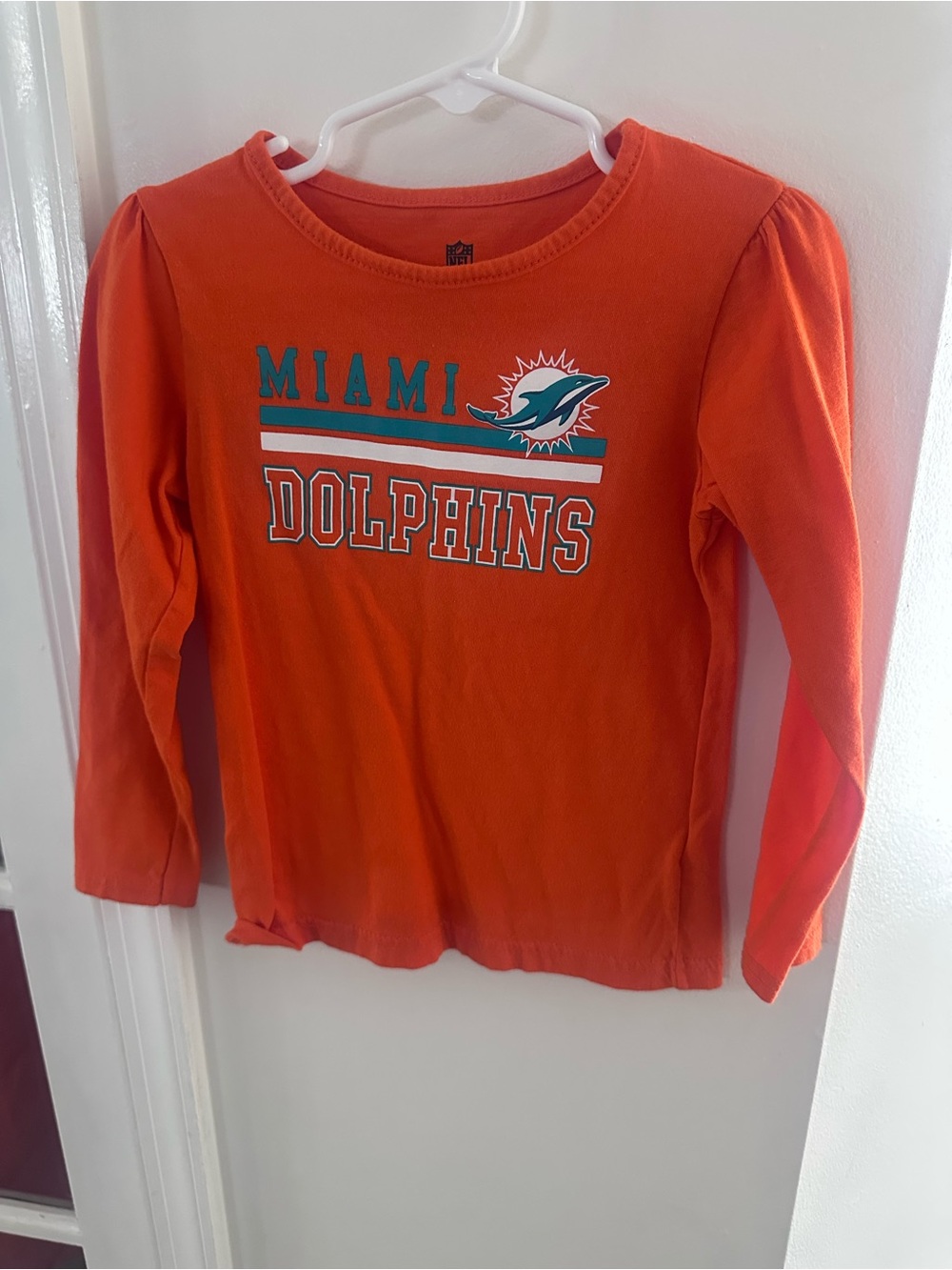 NFL Miami Dolphins Kids Orange Long-Sleeve Tee